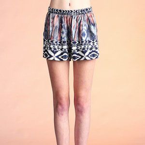 ETHNIC PRINT Shorts with Side Pockets NWT